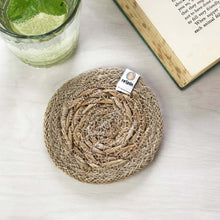 Load image into Gallery viewer, Seagrass &amp; Jute Coasters (Set of 6)