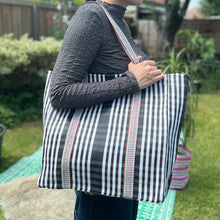 Load image into Gallery viewer, Respiin Recycled Woven Tote Bag