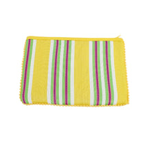 Load image into Gallery viewer, Recycled Woven Pom Pom Pouch