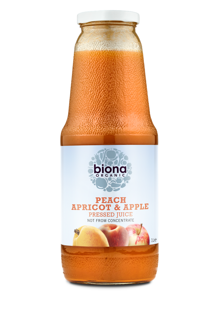 Biona Peach Apricot & Apple Juice 1 Litre