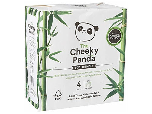 The Cheeky Panda - 3ply Bamboo Toilet Roll (4 Pack)