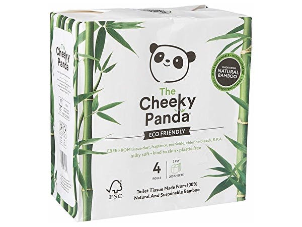 The Cheeky Panda - 3ply Bamboo Toilet Roll (4 Pack)