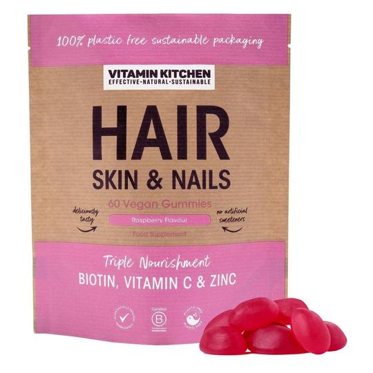 Hair Skin Nails Vitamin Vegan Gummies Pouch 60pk