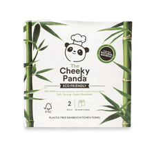 Load image into Gallery viewer, The Cheeky Panda - 2ply Bamboo Kitchen Roll (2 Pack)